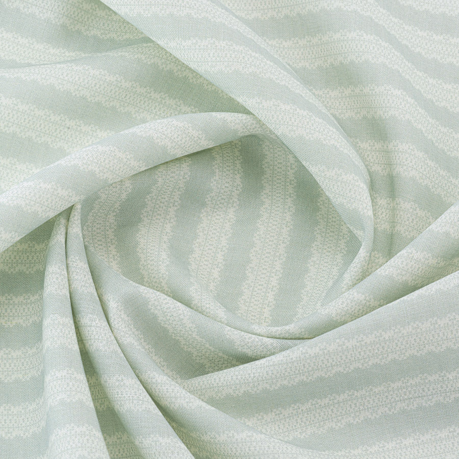 SALE: Torchon Stripe Linen / Duck Egg | Batch No 2806S | 20m available