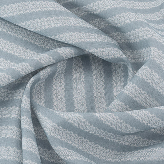 Torchon Stripe Linen / Old Blue
