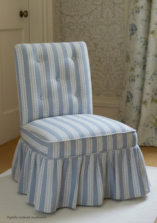 Torchon Stripe Linen / Old Blue