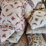 Trifolium Marchprint Linen / Raspberry on Ivory