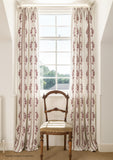 Trifolium Marchprint Linen / Raspberry on Ivory