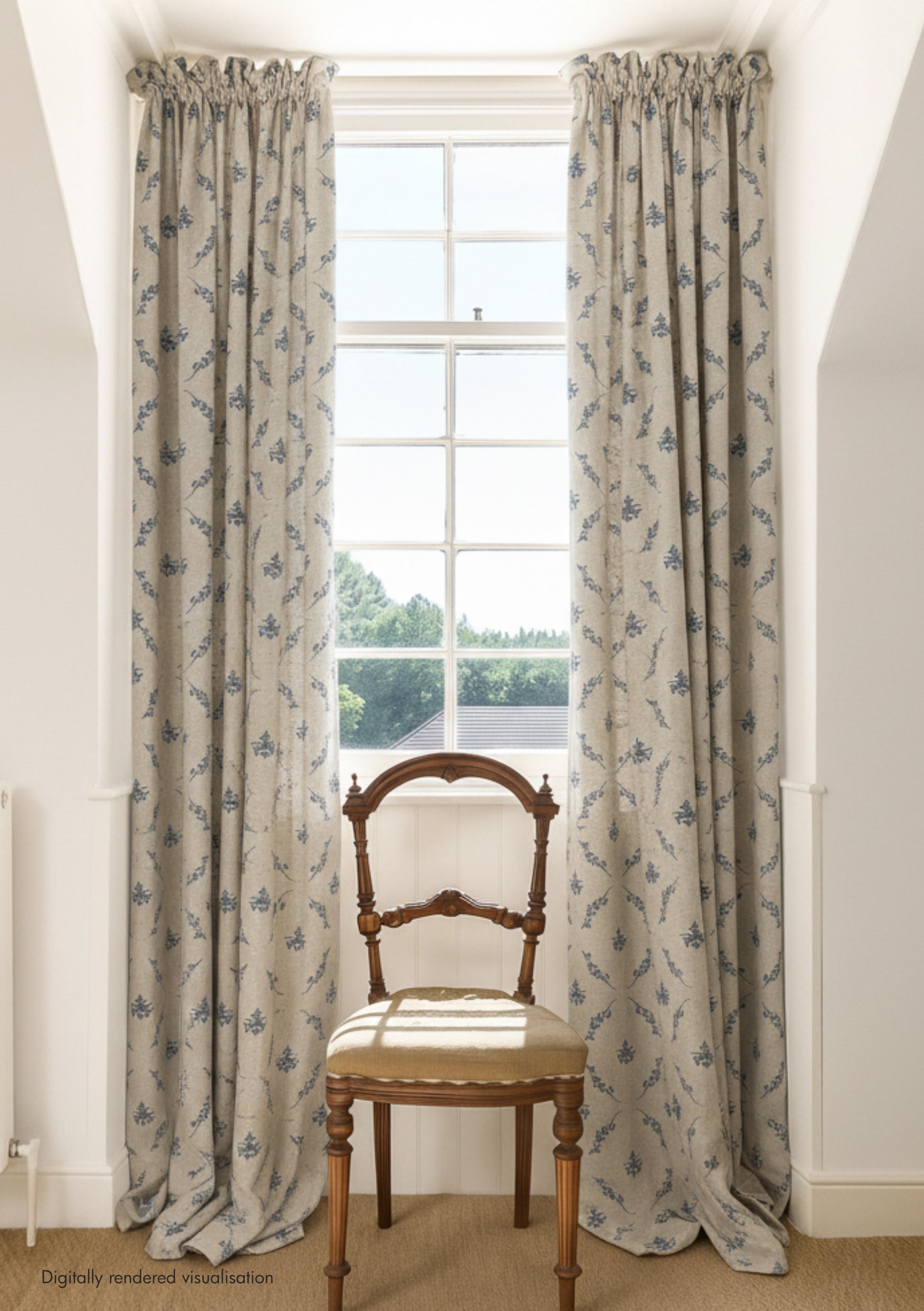 Trifolium Wreath Linen / Midnight on Natural