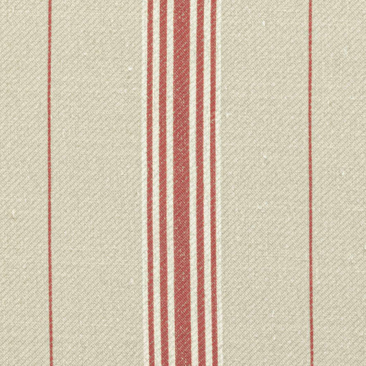 Vallon Stripe Linen / Cardinal Sample