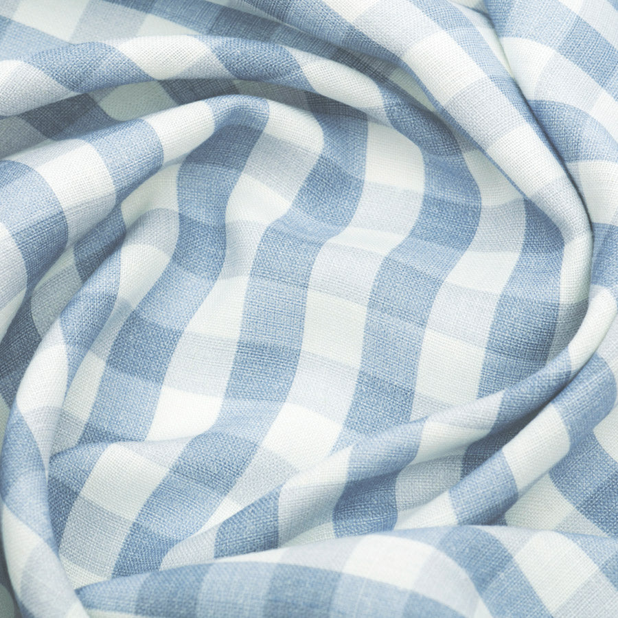 Vintage Check Linen / Old Blue