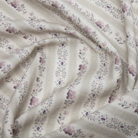 Beauclerc Stripe Narrow Linen / Damson Samples
