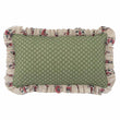 Daisy Linen Frilled Cushion / Fern