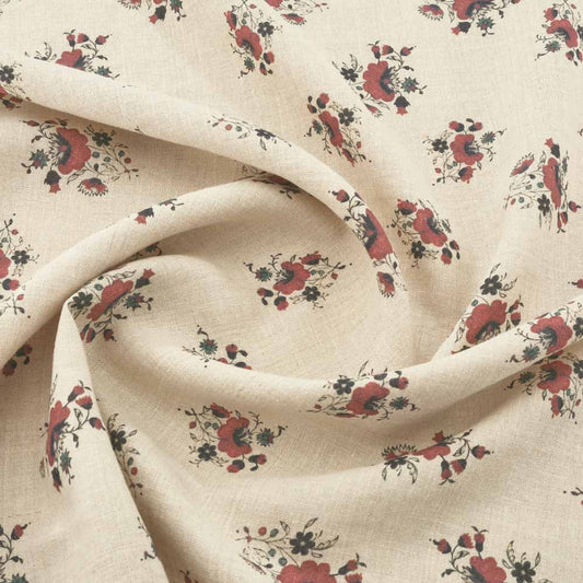 Labeaume Posy Linen / Cherrywood