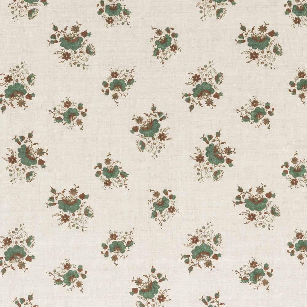 Labeaume Posy Linen / Teal Samples