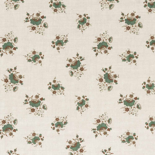 Labeaume Posy Linen / Teal Samples