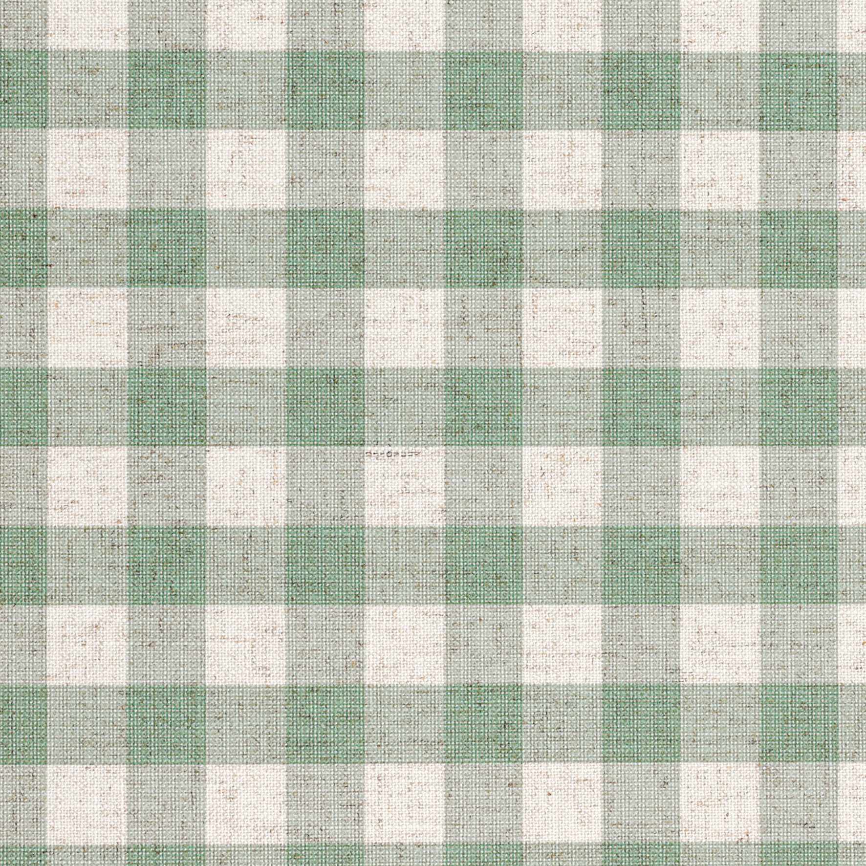 Linen Check Wallcovering  / Forest Green Samples