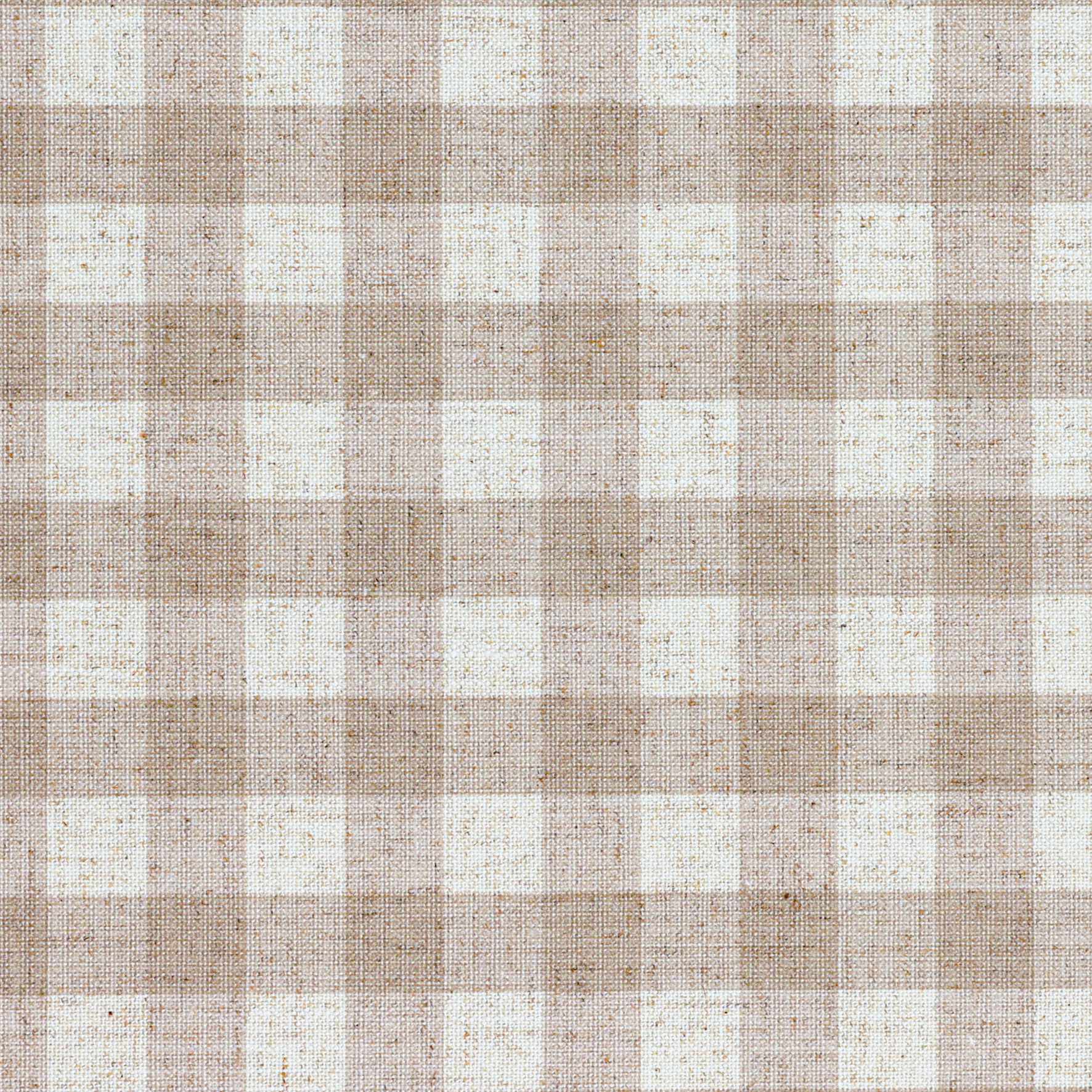 Linen Check Wallcovering  / Natural Samples