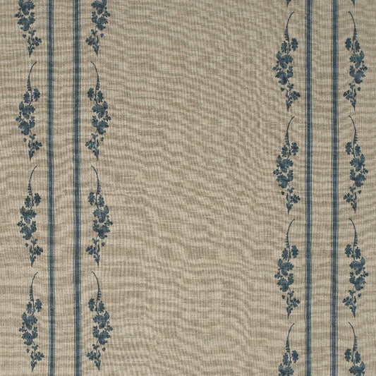 Trifolium Marchprint Linen / Midnight on Natural Samples