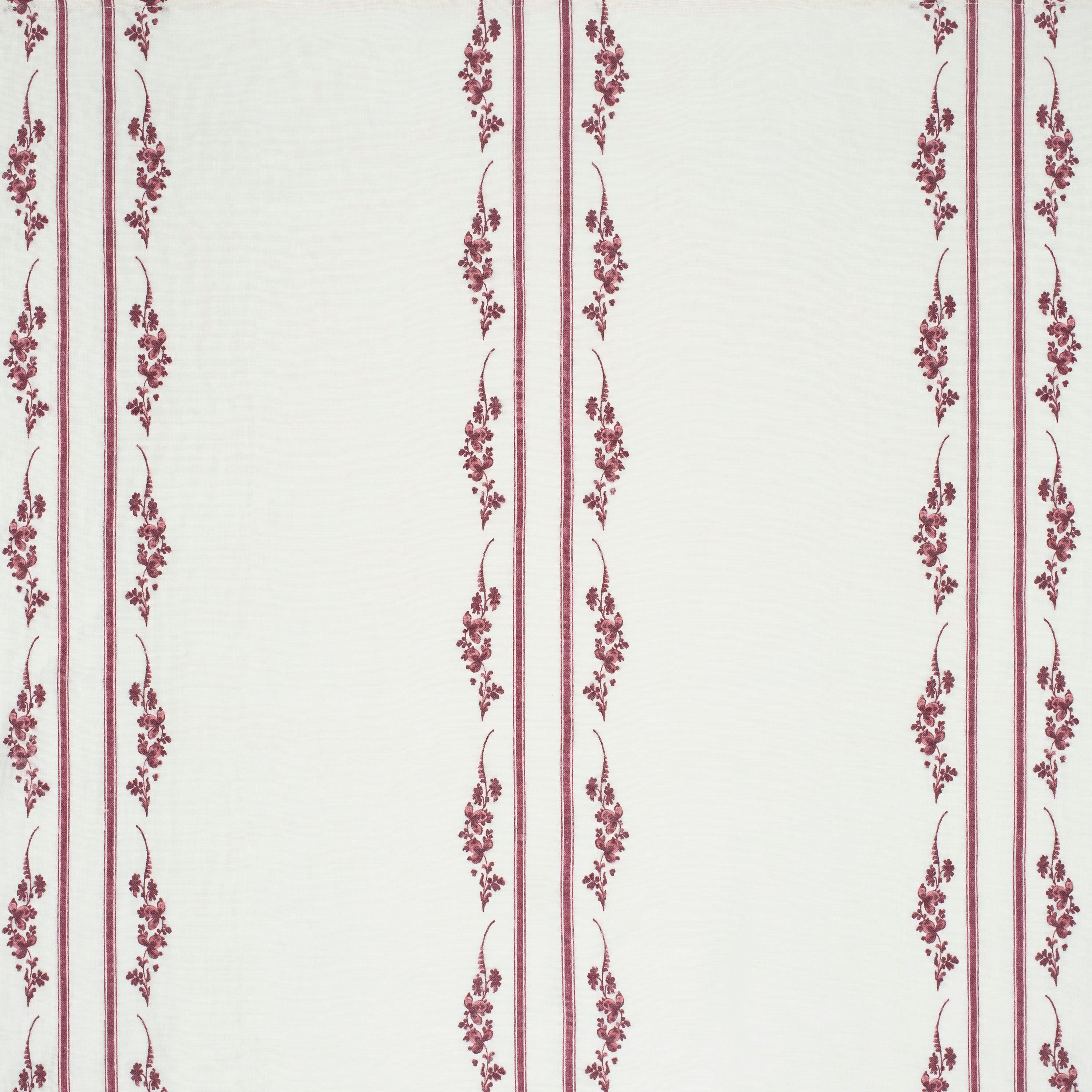 Trifolium Marchprint Linen / Raspberry on Ivory