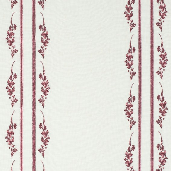 Trifolium Marchprint Linen / Raspberry on Ivory Samples