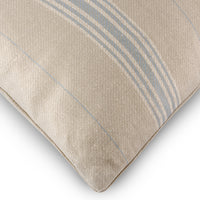 Vallon Stripe Old Blue Linen Cushion | 55 x 32cm