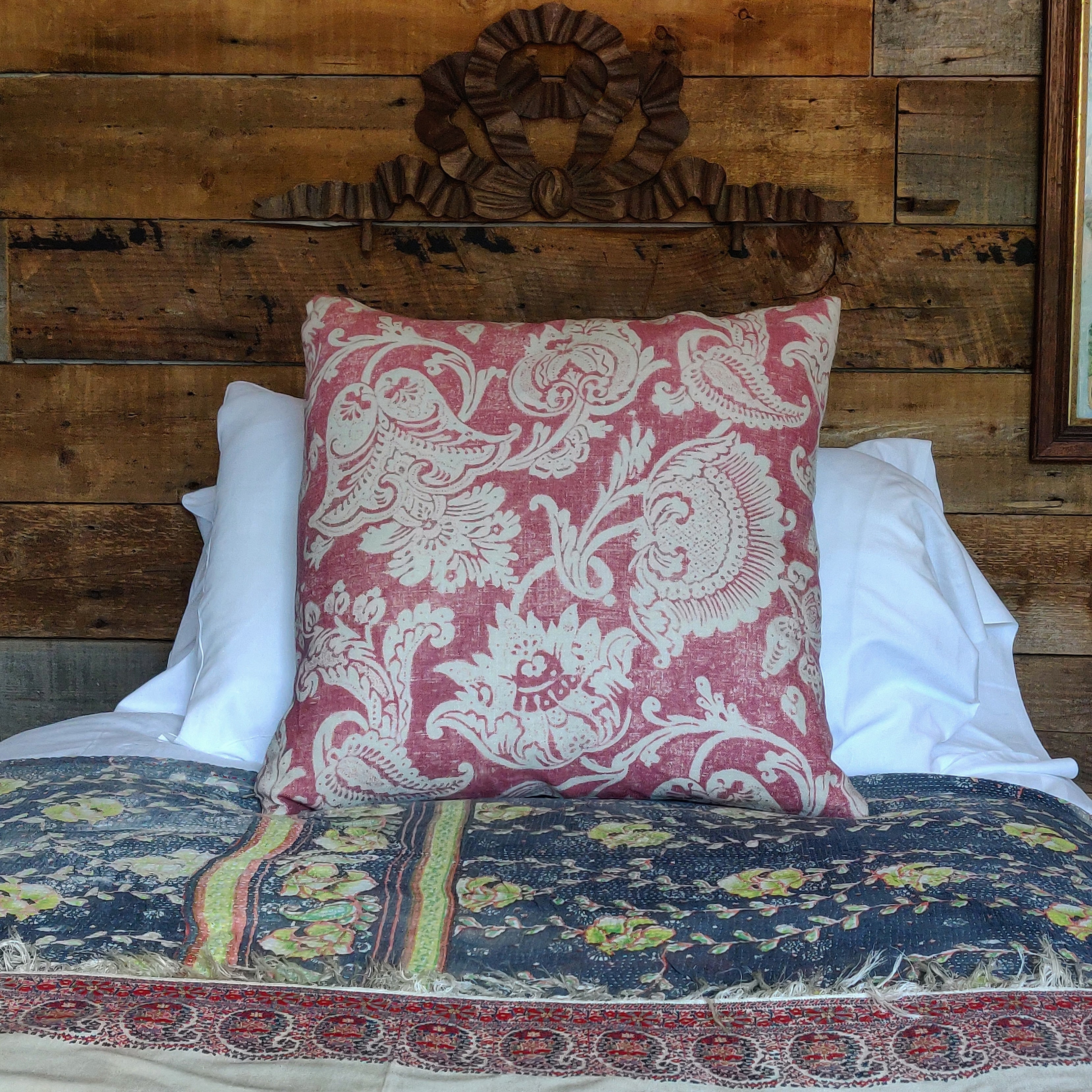 Hattingley Coral Linen Cushion | 50 x 50cm