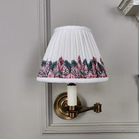 Gathered Linen Candle Shade / Balazuc Marchprint Ivory