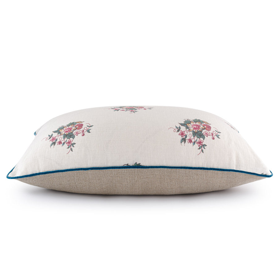 Balazuc Posy Velvet Piped Cushion | 55 x 32cm