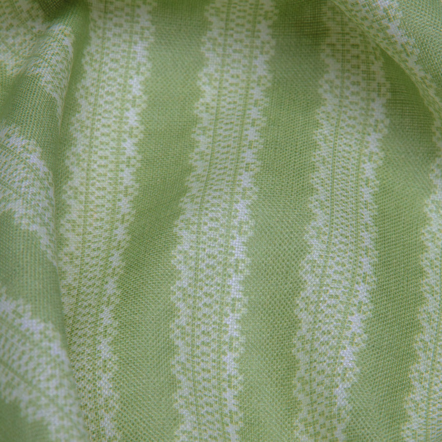 Torchon Stripe Linen / Awe Green