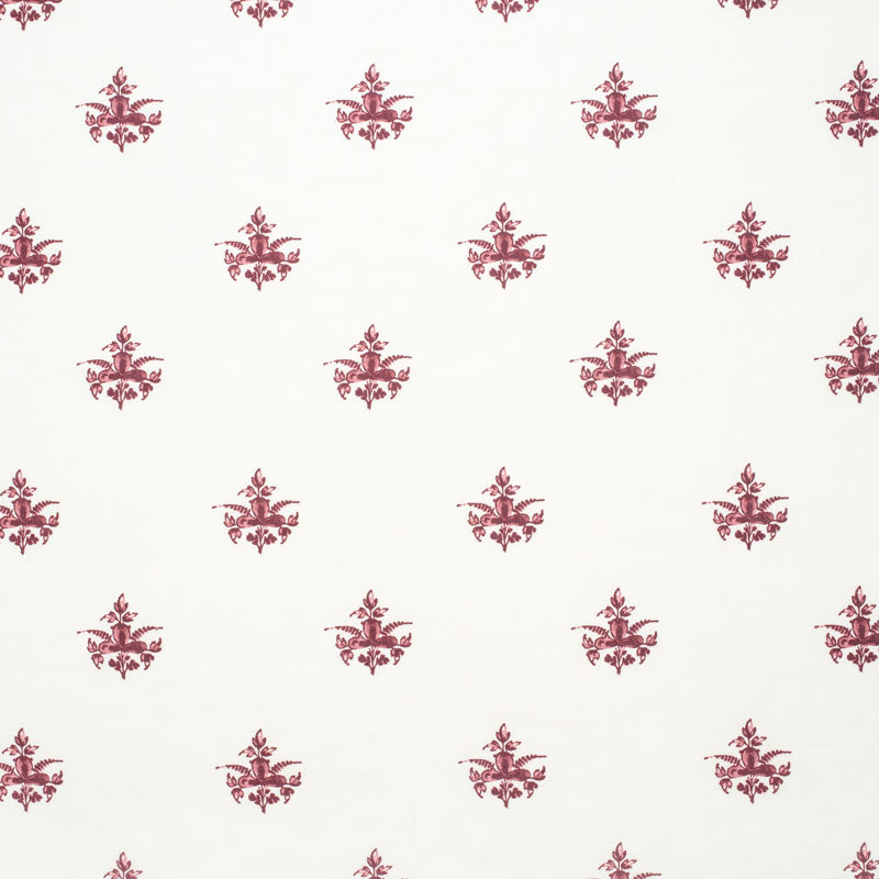 Trifolium Clover Linen / Raspberry on Ivory