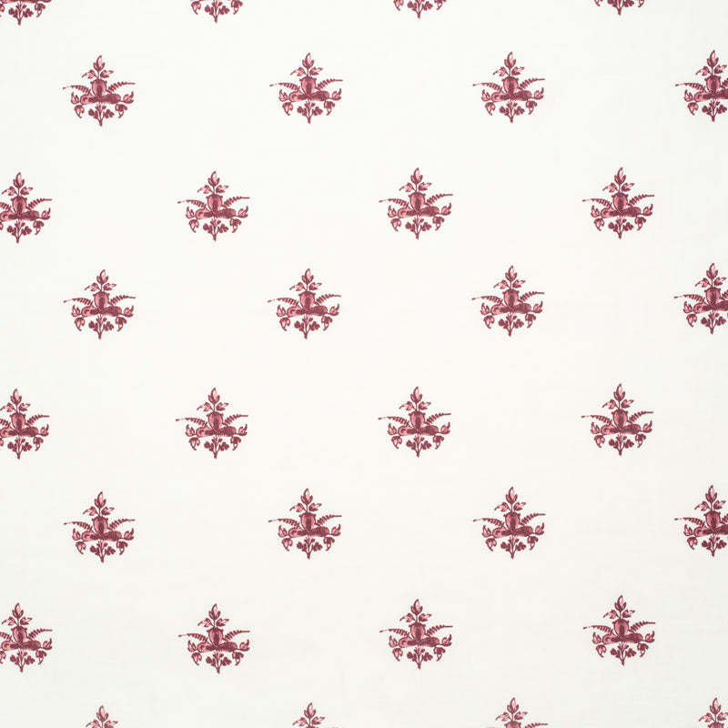 Trifolium Clover Linen/ Raspberry on Ivory