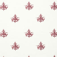 Trifolium Clover Linen / Raspberry on Ivory Samples