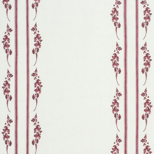 Trifolium Marchprint Linen / Raspberry on Ivory Samples