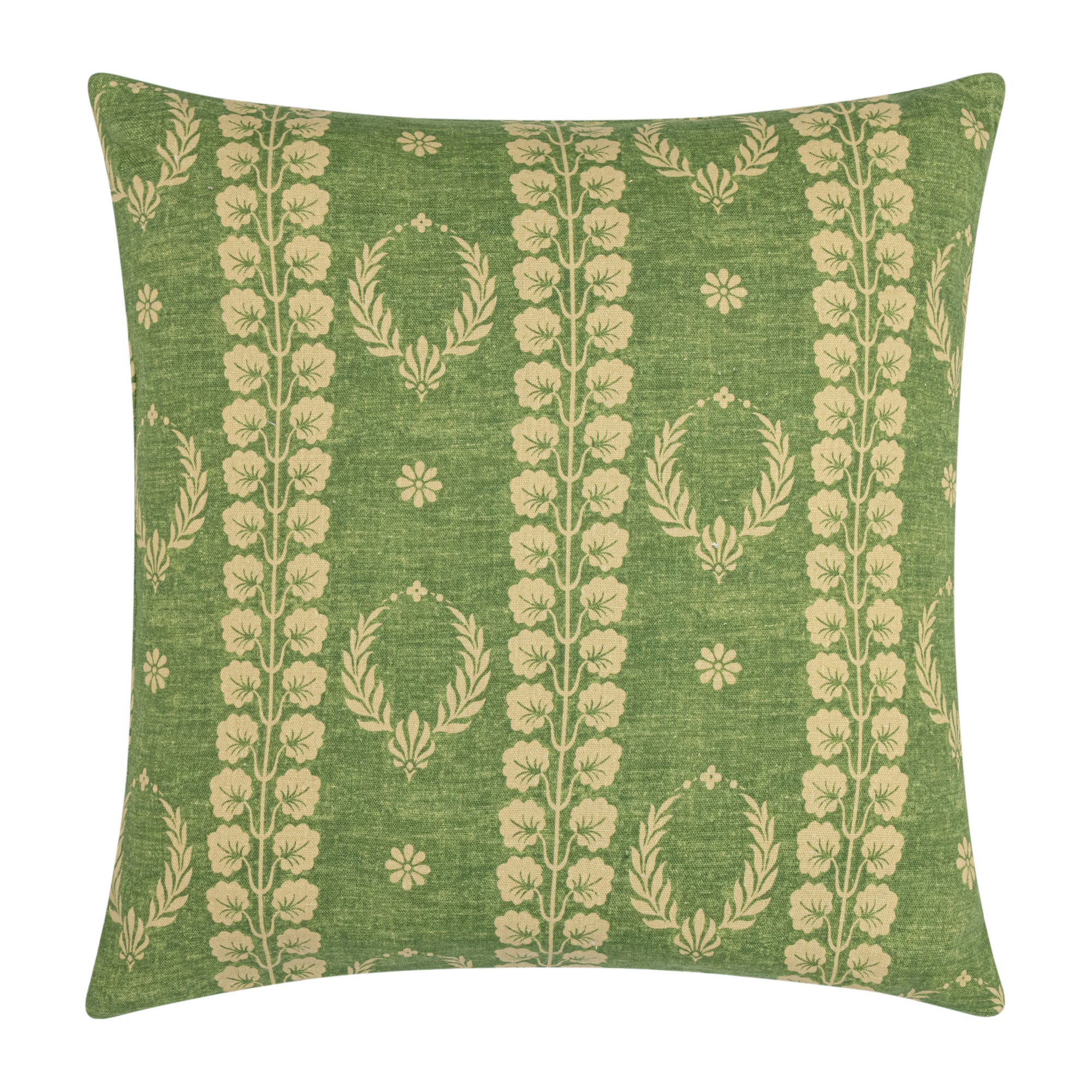 Couronne Fern Green Linen Cushion | 50 x 50cm