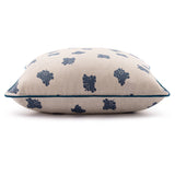 D'Arbres Indigo Linen Velvet Piped Cushion | 50 x 50cm