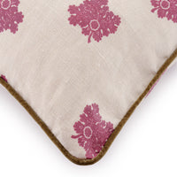 D'Arbres Raspberry Linen Velvet Piped Cushion | 50 x 50cm