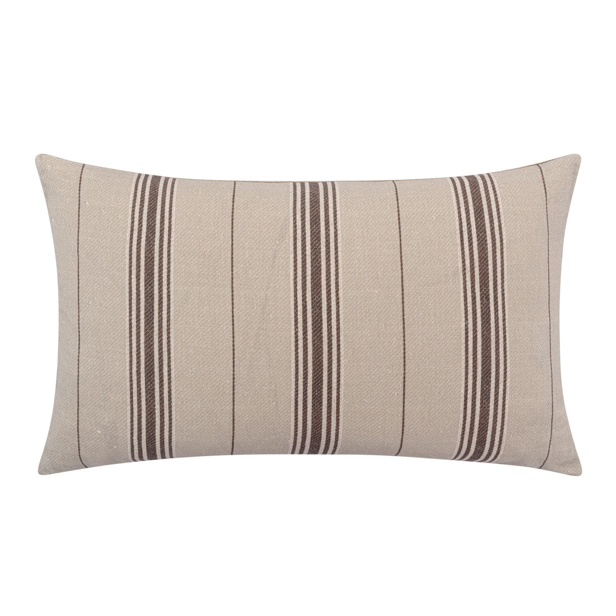 Vallon Stripe Chocolate Linen Cushion | 55 x 32cm