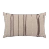 Vallon Stripe Chocolate Linen Cushion | 55 x 32cm