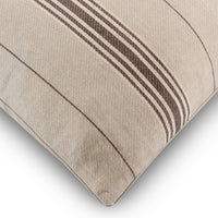 Vallon Stripe Chocolate Linen Cushion | 55 x 32cm