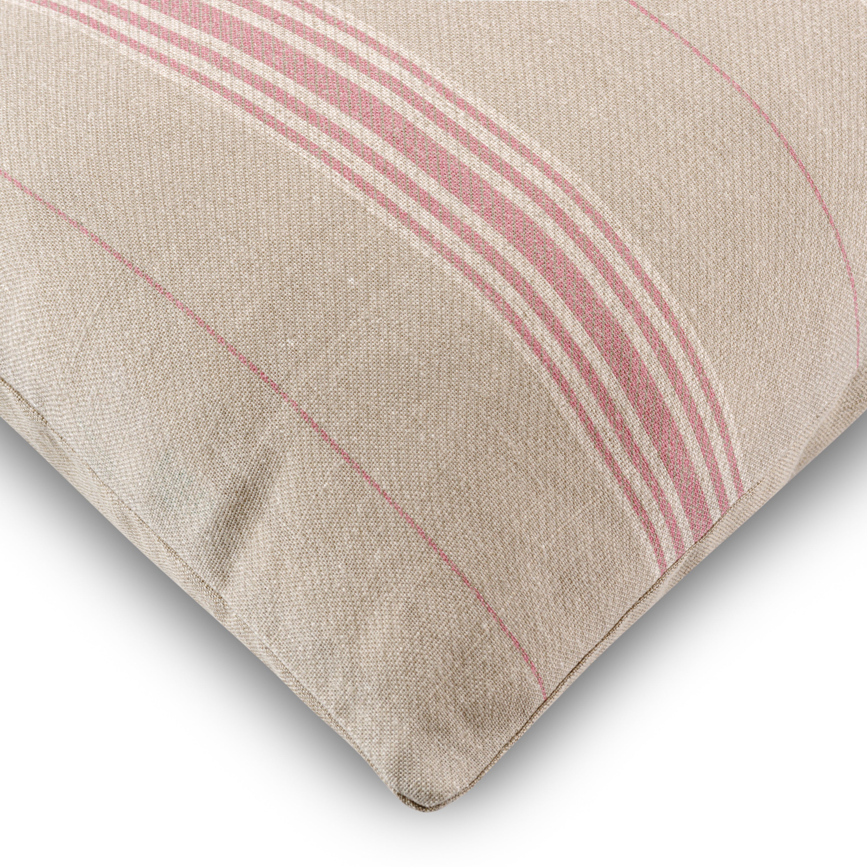 Vallon Stripe Rose Linen Cushion | 55 x 32cm