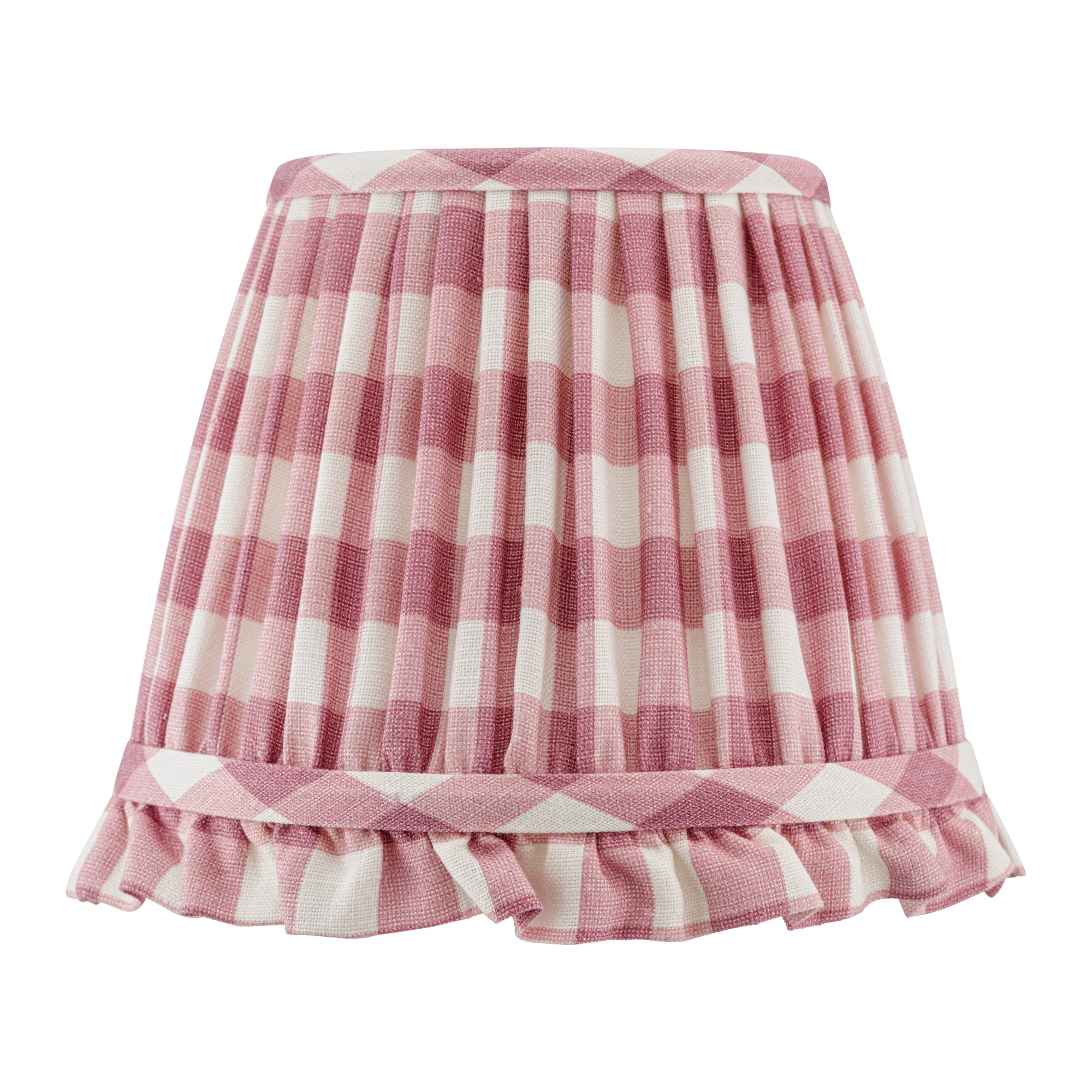 8" Inchyra X Imogen Pope Vintage Check Raspberry Lampshade