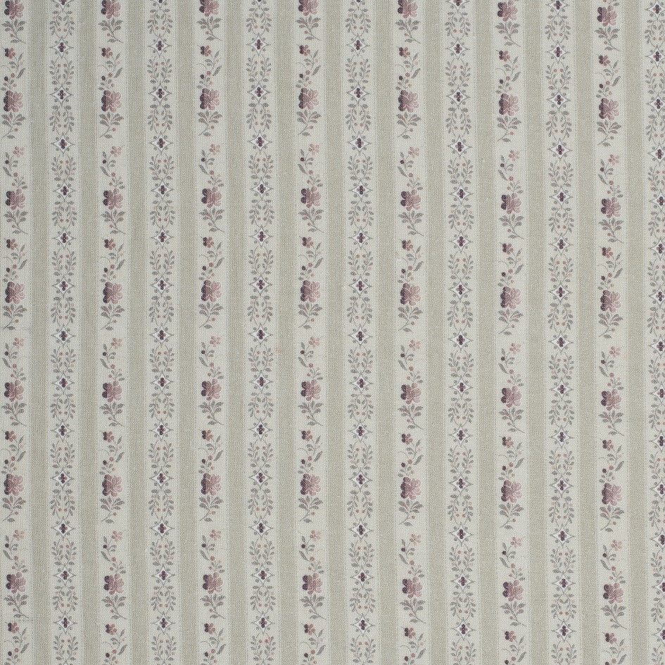 Beauclerc Stripe Narrow Aged Linen/Damson Samples