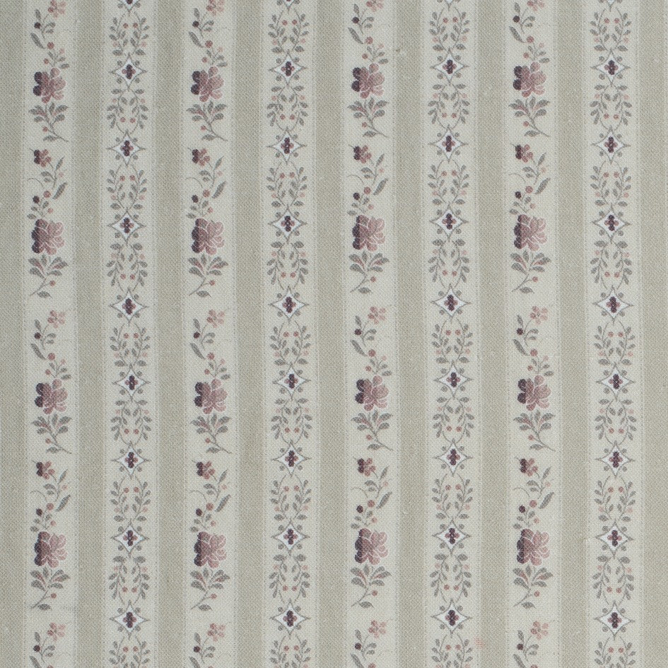 Beauclerc Stripe Wide Linen / Damson Samples