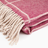Inchyra Scottish Wool Throw / Cranberry