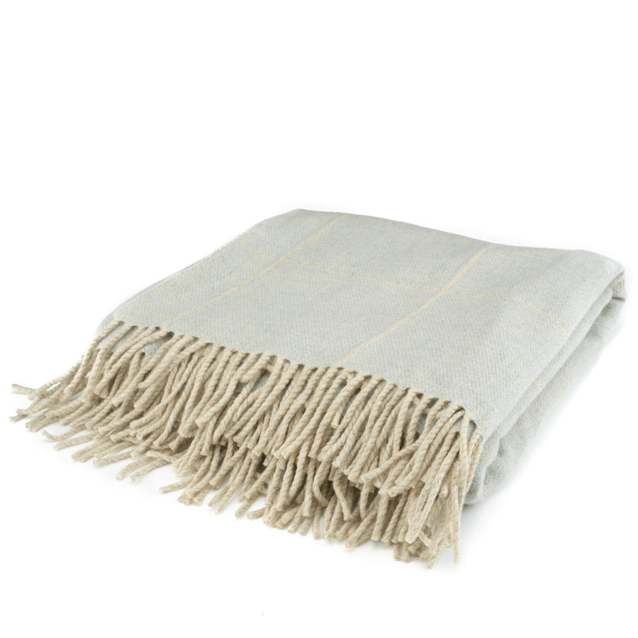 Inchyra Scottish Wool Throw / Sky
