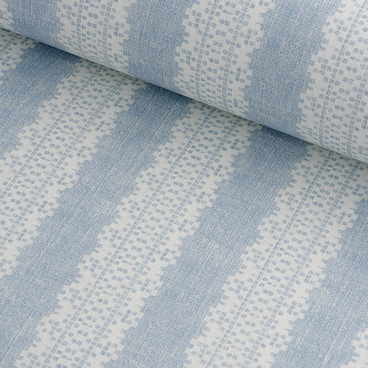 Torchon Stripe Wallpaper / Blueberry Samples