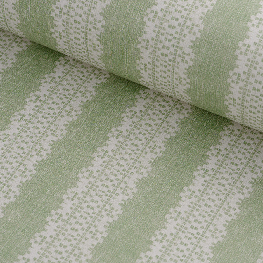 Torchon Stripe Wallpaper / Granny Smith