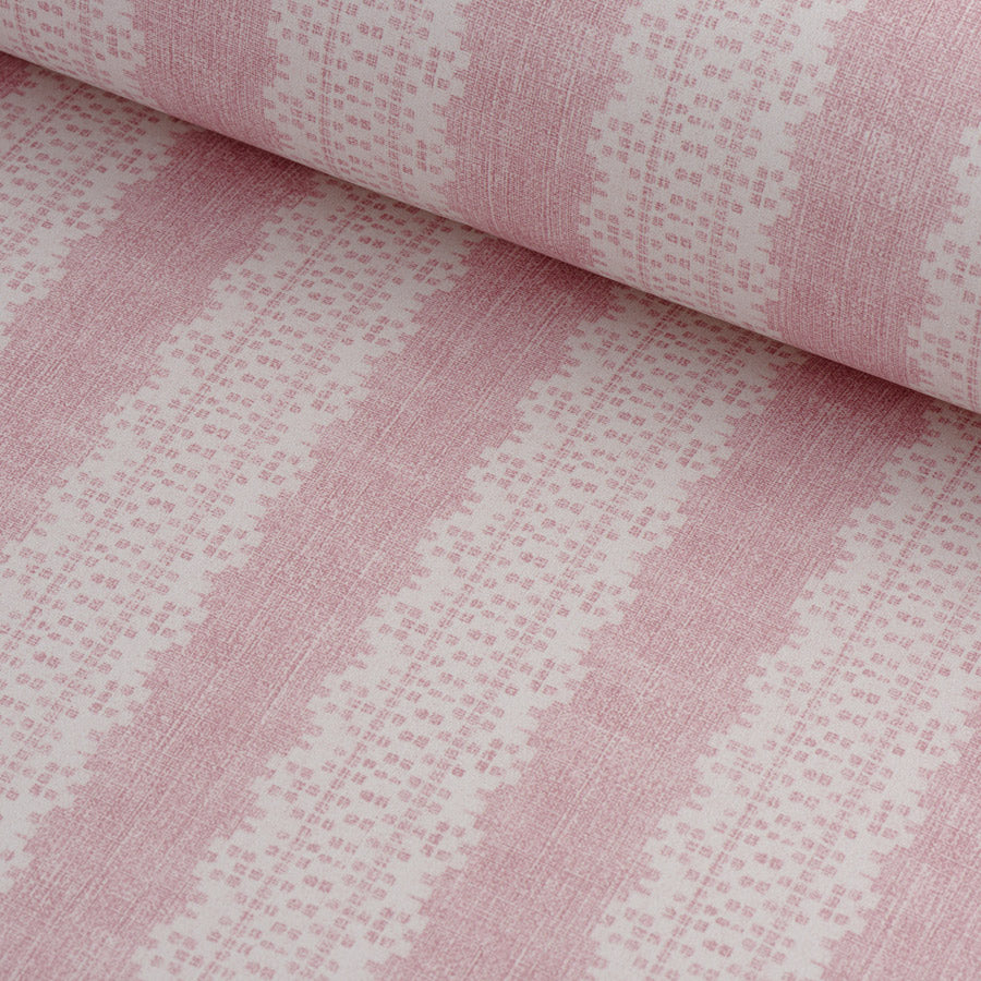 Torchon Stripe Wallpaper / Rhubarb