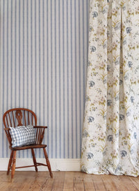 Torchon Stripe Wallpaper / Blueberry