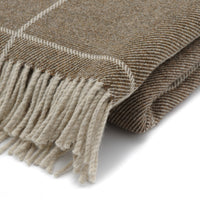 Inchyra Scottish Wool Throw / Conker